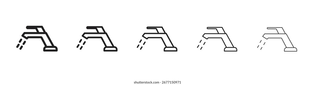 Ilustración vectorial aislada del icono del grifo