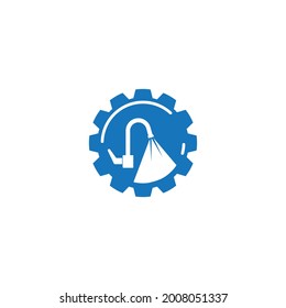 Diseño del logotipo de la ilustración del vector de icono de grifo.