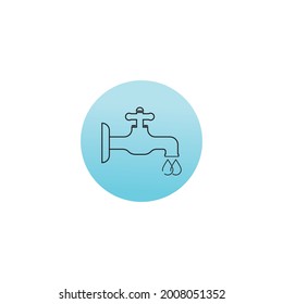 Faucet Symbol Vektorgrafik Logo Design.