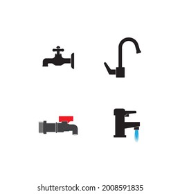 Faucet icon vector illustration logo design.