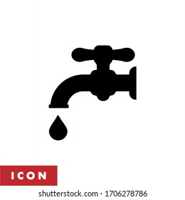 Faucet icon vector isolated on white background