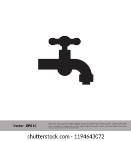 faucet icon vector logo template