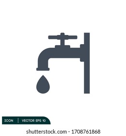 faucet icon vector logo template eps 10