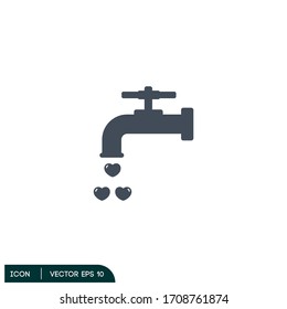 faucet icon vector logo template eps 10