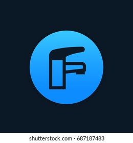 Faucet icon, vector sign