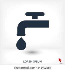 faucet icon vector, stock vector illustration flat design style
