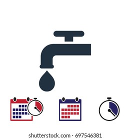 faucet icon vector, stock vector illustration flat design style