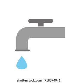 faucet icon vector, stock vector illustration flat design style