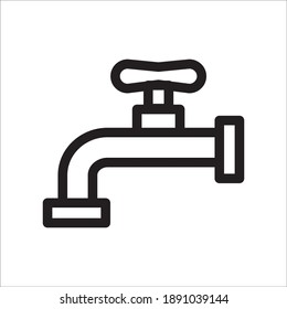 Faucet Icon Vector Template Illustration