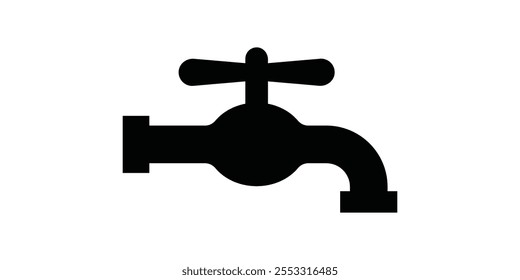 Icono de grifo. Grifo de agua, icono plano de símbolo de grifo de baño.