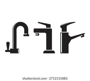 faucet icons set illustration vector