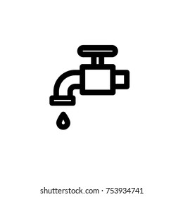Faucet Icon,vector illustration. Flat design style. vector faucet icon illustration isolated on White background, faucet icon Eps10. faucet icons graphic design vector symbols.