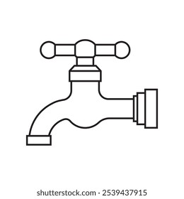 Wasserhahn Illustration Element Logo Design