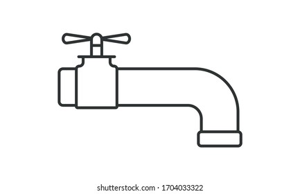 Faucet, cocina, grifo de cocina, grifo de lavabo, agua de grifo, gota de agua, grifo de agua, fontanería, baño, ícono vectorial de casa libre