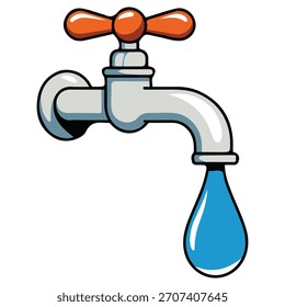 Faucet line art icon vector illustration isolated on white background