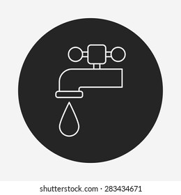 Faucet line icon