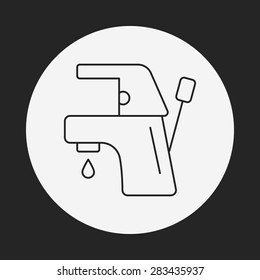 Faucet line icon
