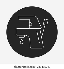 Faucet line icon
