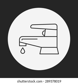 Faucet line icon