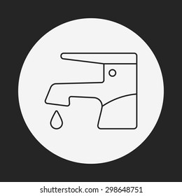 Faucet line icon