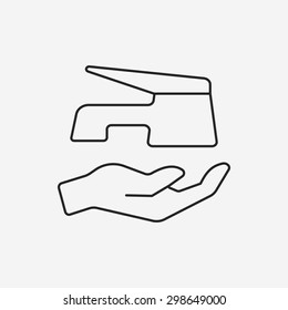 Faucet line icon