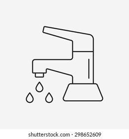 Faucet line icon