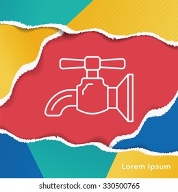 Faucet line icon