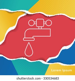 Faucet line icon