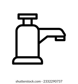 faucet line icon illustration vector graphic. Simple element illustration vector graphic, suitable for app, websites, and presentations isolated on white background