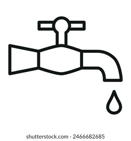 Faucet line icon vector design templates simple and modern