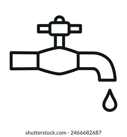 Faucet line icon vector design templates simple and modern