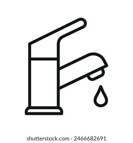 Faucet line icon vector design templates simple and modern