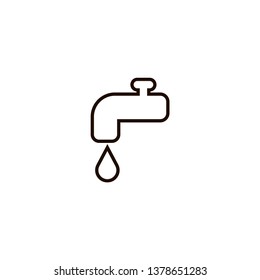 Faucet lineal style vector icon. flat design