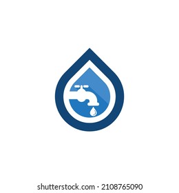 logo de grifo con concepto de gota de agua