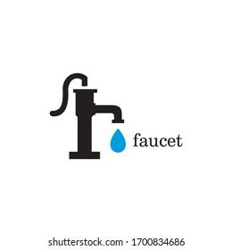 Logotipo de grifo, con diseño de icono de agua.