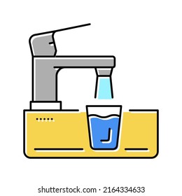 faucet in modern design water color icon vector. faucet in modern design water sign. isolated symbol illustration