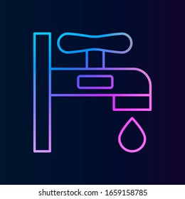 Faucet-Nolan-Symbol. Einfache dünne Linie, Vektorillustration von Immobilien-Symbolen für i und ux, Website oder mobile Anwendung