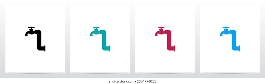 Faucet Pipes Letter Logo Design I