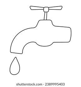 faucet plumbing resource saving water eco icon