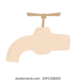faucet plumbing resource saving water eco icon element vector illustration