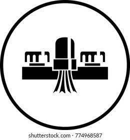 faucet with running water symbol