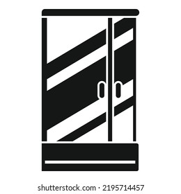Faucet shower cabin icon simple vector. Home interior. Room water