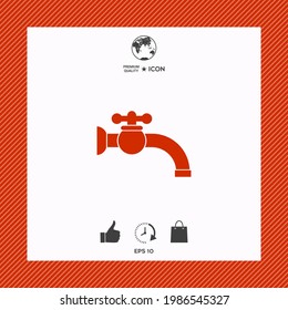 Faucet symbol icon. Elements for your design