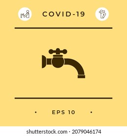 Faucet symbol icon. Elements for your design