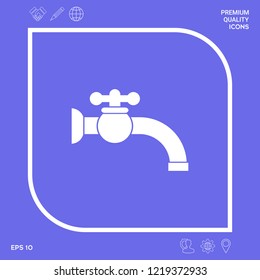 Faucet symbol icon. Graphic elements for your design