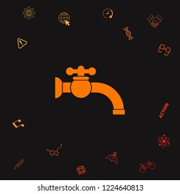 Faucet symbol icon. Graphic elements for your design