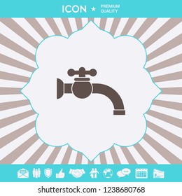 Faucet symbol icon. Graphic elements for your design
