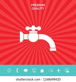 Faucet symbol icon. Graphic elements for your design