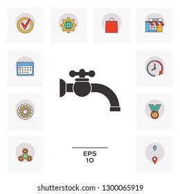 Faucet symbol icon. Graphic elements for your design