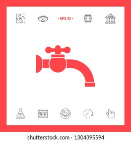 Faucet symbol icon. Graphic elements for your design
